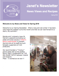 Janets Newsletter Spring 2018
